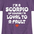 thumbnail image 3 of Instant Message - I'm A Scorpio Loyal To A Fault - Toddler & Youth Girls Short Sleeve Graphic T-Shirt, 3 of 6