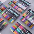 thumbnail image 5 of 12/16/18/24/36/48pcs Neon Fine Arts Metallic Glitter Gel Pens Set Marker Pen Pastel Graffiti 18PCS, 5 of 8