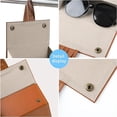 thumbnail image 3 of Caja de gafas grande de cuero portátil, estuche de Shell duro de las gafas de sol del viaje de lujo de la PU para la lente Cas de los hombres de las mujeres, 3 of 5