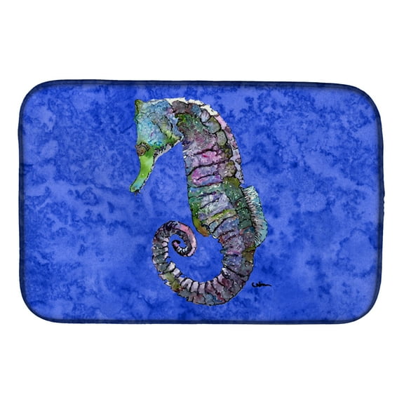 Caroline's Treasures Seahorse Dish Drying Mat