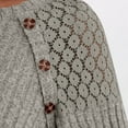 thumbnail image 6 of Kilaqueen Womens Sweaters Casual Long Sleeve Crewneck Vintage Knitted Pullover Sweater Tops Hollow Out Fall Fashion Outfits Oversized Blouses, 6 of 8