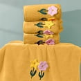 thumbnail image 6 of Xuniizn Bath Towel and Wash Cloths Set: 1* Cartoon Flower Bath Towel 70x140Cm, 100%Polyester, Highly Absorbent & Fade Resistant, 6 of 7