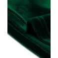 thumbnail image 5 of Allegra K Blusa de terciopelo con cuello en V y manga 3/4 para mujer Verde oscuro XL, 5 of 5