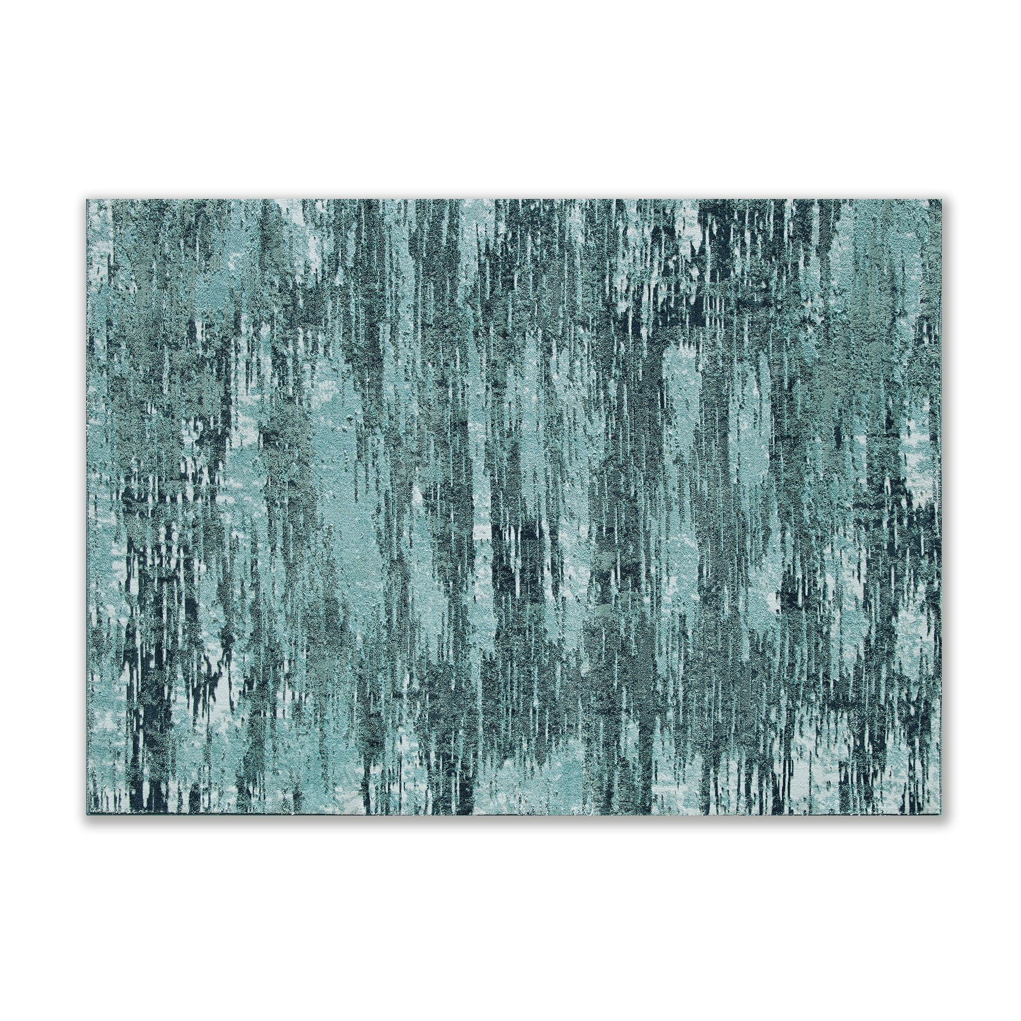 Better Homes & Gardens Teal Tonal Abstract Area Rug, 5' x 7'