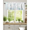thumbnail image 4 of Green Coastal Ocean Kitchen Valances for Windows Coral Sea Lifes Valance Curtains&nbsp; for Kitchen /Living Room/Bedroom/ Bathroom Decor, 54"x18 " ,Rod Pocket 1 Panel, White Blue, 4 of 7