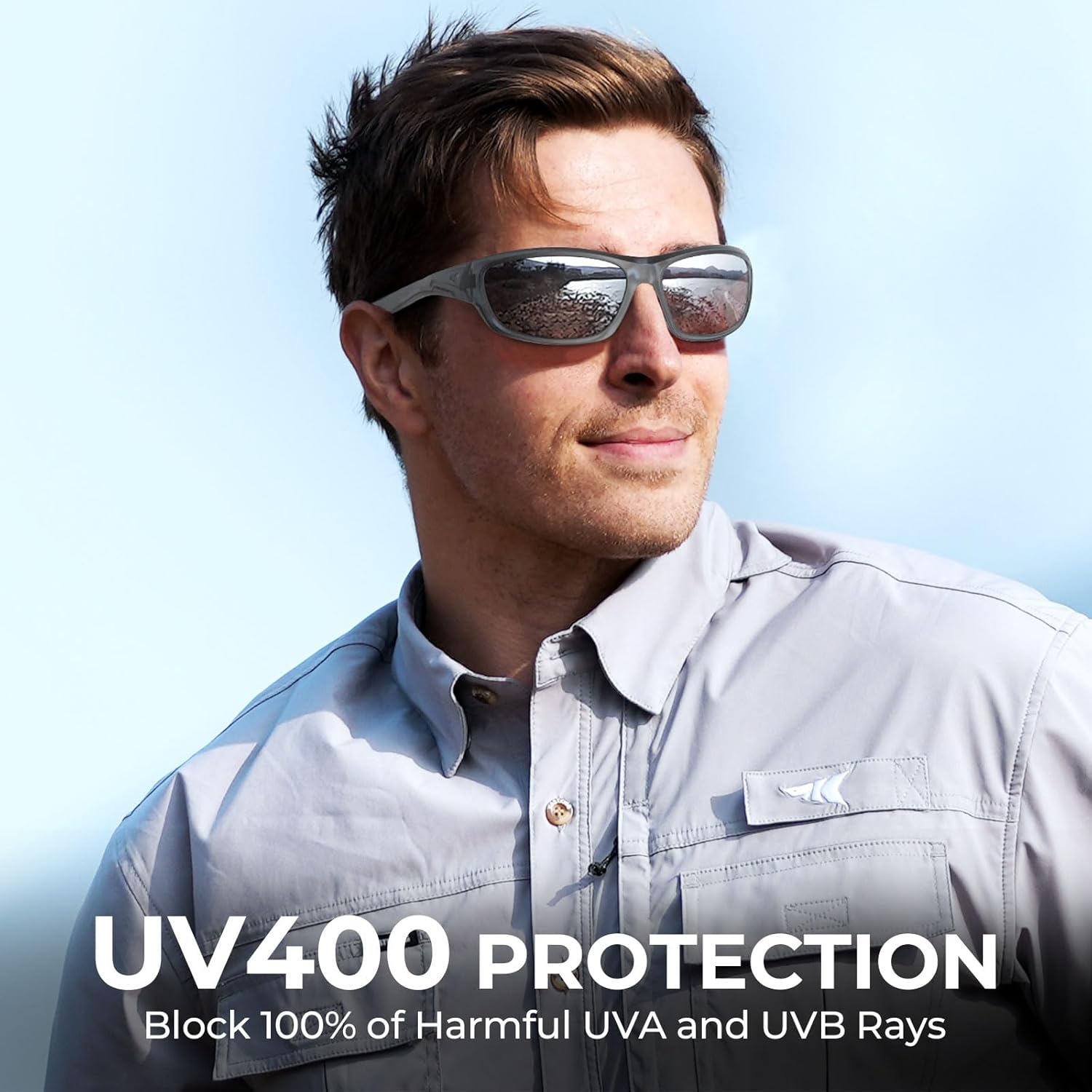 KastKing Hiwassee Polarized Sport Sunglasses, UV Wrap Design