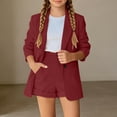 thumbnail image 2 of Vividxx Girls Outfit Set Girls Two Piece Button Down Long Sleeve Short Formal Outfit Kids Fashion Clothing Sets For Girls, 2 of 7