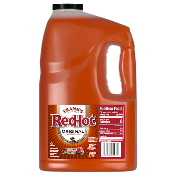 Frank's RedHot Original Cayenne Pepper Hot Sauce, 1.0 gal Jug