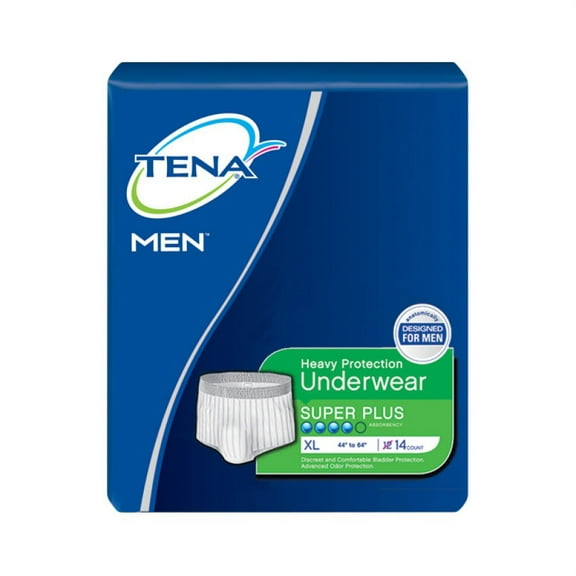 Adult Absorbent Underwear TENA Men X-Large, 44'' - 64'', 28 Count  (Pack of 14 - 2 Pack)