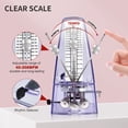 thumbnail image 4 of Uxcell Mechanical Metronome, Metronome for Piano, Guitar, & Other Instruments, Loud Sound and High Precision Track Beat for Beginners,Transparent Purple, 4 of 7