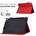 thumbnail image 3 of MonsDirect Case for iPad iPad 9th Generation 10.2 inch 2021-2019, 8th/7th Generation Suede Multi-Angle Stand Cover with Smart Wake/Sleep & Pen Holder & Card Slots for iPad 10.2/Pro 10.5 inch, Red, 3 of 7
