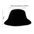 thumbnail image 4 of Sunjoy Tech Winter Women Hat Thick Fuzzy Plush Faux Fur Fisherman Hat Heat Retention Windproof Solid Color Short Brim Hat for Outdoor Cycling Skiing, 4 of 7