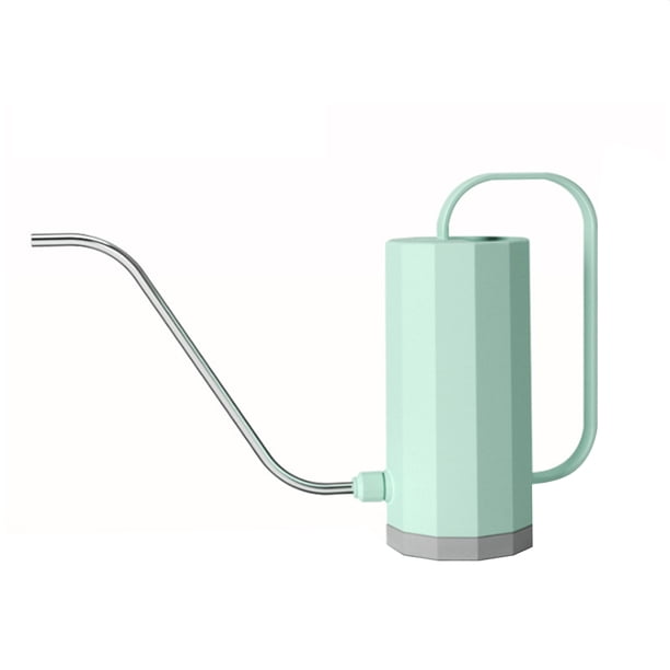 Regadera de 1000 ml Regadera de flores de boca curvada de acero inoxidable (Verde)
