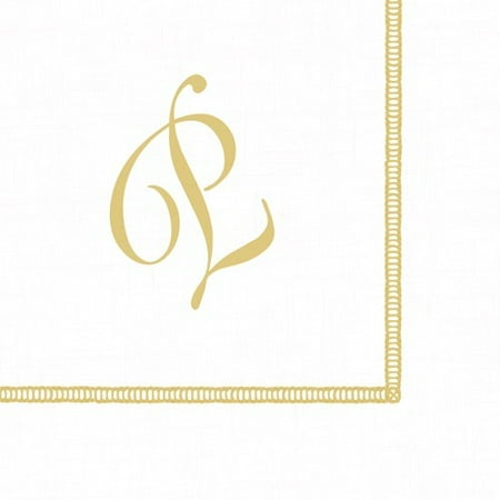 - Monogram Initial P Paper Cocktail Napkins 20pk