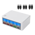 thumbnail image 1 of 65W Multi 4 Port USB Fast Charging Station,Quick Charge QC3.0 PD 20W Wall Charger Hub With LCD For Phone Tablet ,Multi-Device Charger, 1 of 7