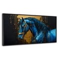 thumbnail image 1 of Cuadro Decorativo Marco Flotante Elegancia Azul Oro 120x60 Canvas Revolution, 1 of 3
