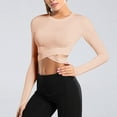 thumbnail image 4 of aidice Yoga Tops for Women Athletic Crewneck Long Sleeve Crisscross Slim Fitting Gym Workout Tops, 4 of 5