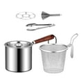 thumbnail image 4 of Olla freidora de acero inoxidable fácil de limpiar con cesta para freír tempura japonesa estilo C, 4 of 8