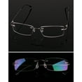 thumbnail image 4 of Agstum Titanium Alloy Flexible Rimless Hinged Optical Rectangle Eyeglasses Frames for Mens, 4 of 5