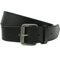 thumbnail image 4 of Outback Black Leather Belt by Nickel Zero® - Nickel Free Belt Buckle with 1.5 Inch Full Grain Leather Strap. Stitched Edge Black Leather Strap with Hypoallergenic Roller Buckle Allows for Good Cinch., 4 of 6