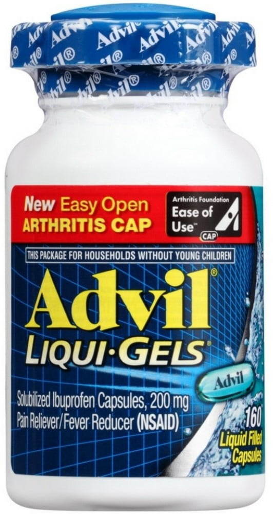 Buy Advil EZ Open Ibuprofen LiquiGels 160 ea Pack of 2 Online in