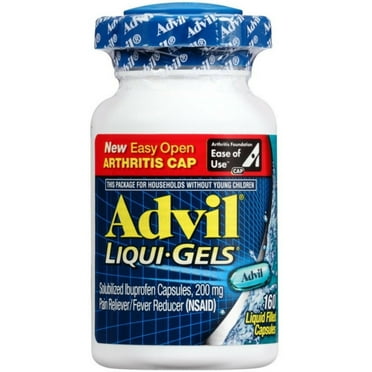 Advil E-Z Open Ibuprofen Liqui-Gels 160 ea (Pack of 4)