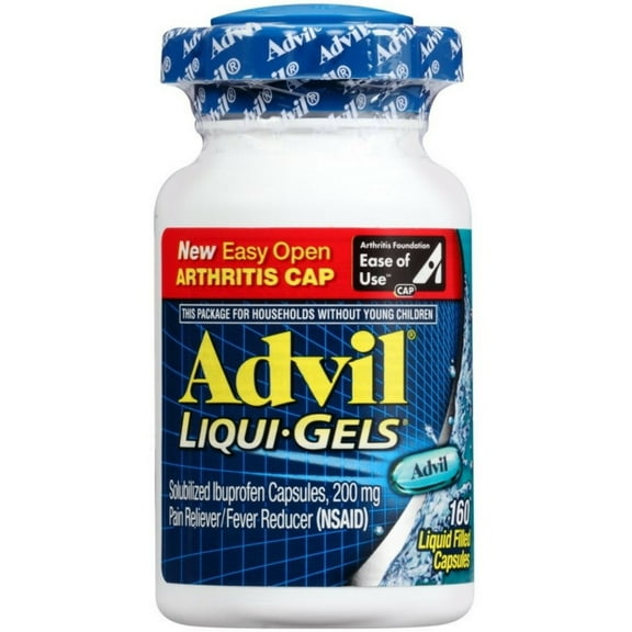 Advil E-Z Open Ibuprofen Liqui-Gels 160 ea (Pack of 2)