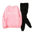 thumbnail image 5 of Akiihool Two Piece Sweatpant Outfit Men's Casual 2 Piece Outfits Long Sleeve Shirt and Sweatsuits Set (Pink,XXL), 5 of 5