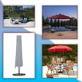 thumbnail image 4 of Patio Umbrella / Parasol Cover 18 Oz Waterproof - 100% UV & Weather Resistant - Heavy Duty Umbrella Cover with Air Pockets and Drawstring for Snug fit (Gray), 4 of 9
