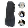 thumbnail image 4 of Long Straight Doll , Dolls Hair Replacement  High Smothness  For Doll Dress Up Black, 4 of 8