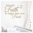 thumbnail image 5 of Let your Faith Be Bigger Than Your Fears Spiritual Bible Quote Vinyl Lettering Wall Decal Sticker Jesus God Decals - Size: 16"H x 22"L - Color: Metallic Gold, 5 of 5