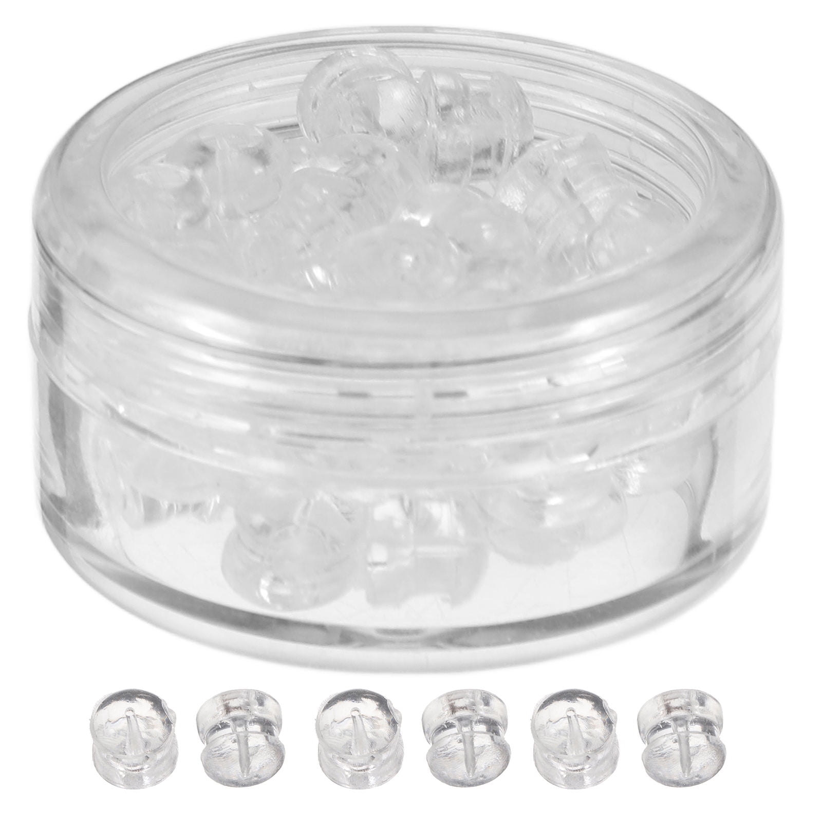 500 Pcs Clear Earring Backs For Studs - Upgraded Silicone & Plastic Backings For Sensitive Ears, Stoppers For Hook Earrings