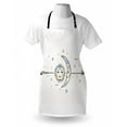 thumbnail image 3 of Aztec Apron Ethnic Aztec Moon Sun with Spiral Vortex Stars Figures Occult Art Theme Image Print, Unisex Kitchen Bib Apron with Adjustable Neck for Cooking Baking Gardening, Multicolor, by Ambesonne, 3 of 3