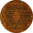 thumbnail image 1 of Ahgly Company Indoor Round Persian Yellow Traditional Area Rugs, 6' Round, 1 of 4