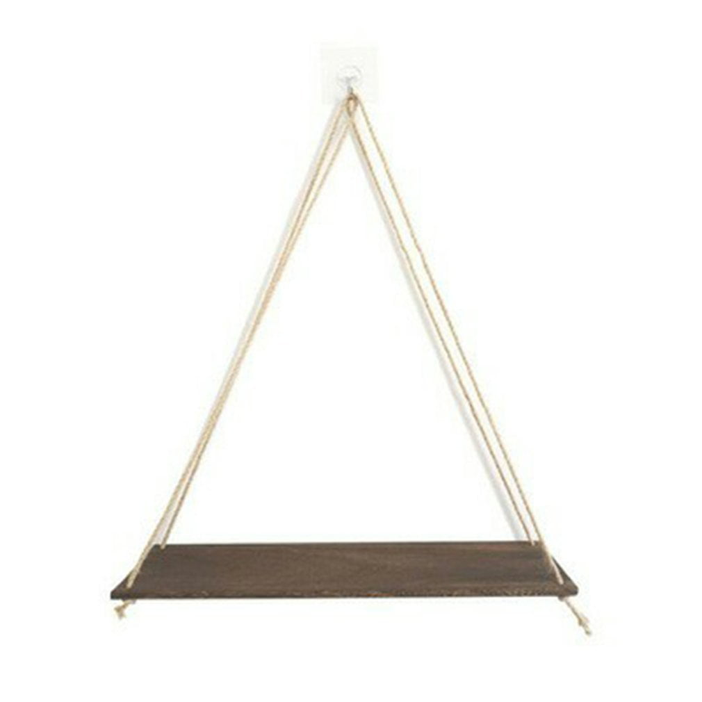 Details about   Wooden Rope Swing Wall Hanging Plant Flower Pot Tray Mounted Floating Wall 