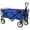 Blue, variant on YRLLENSDAN Collapsible Folding Wagon, Garden Cart Folding Grocery Wagon All-Terrain Wheels with Handle & 2 Cup Holders, White