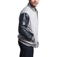 thumbnail image 5 of G-Style USA Men's Letterman Baseball Varsity Jacket VJ100A - GREY/CHARCOAL - Large, 5 of 6