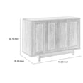 thumbnail image 5 of 47 Inch Serving Cabinet Buffet Sideboard Console, 4 Doors, 6 Shelves, Gray- Saltoro Sherpi, 5 of 6