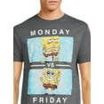 thumbnail image 4 of SpongeBob SquarePants Men's and Big Men's Monday vs Friday Graphic Tee, S-3XL, 4 of 5