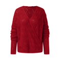 thumbnail image 5 of UJNDER V Neck Knitted Ribbed Pullover Sweater for Women Long Sleeve Solid Color Autumn Soft Red M, 5 of 8