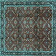 thumbnail image 1 of Ahgly Company Indoor Square Persian Light Blue Traditional Area Rugs, 4' Square, 1 of 4