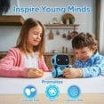 thumbnail image 3 of (3 pack) Contixo Kids Smart Robot Toy Mini Robot Talking Singing Dancing Interactive Voice Control Touch Sensor Speech Recognition Infant Toddler Children Robotics - R1 Blue, 3 of 7