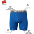 thumbnail image 2 of Hanes Ultimate Men's Comfort Flex Fit Boxer Briefs, Ultra Soft Cotton Modal Blend, Black/Grey/Blue-4 Pack, Large, 2 of 4