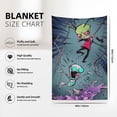 thumbnail image 5 of Invader Zim And Gir Soft Blanket Fuzzy Fleece Anti-pilling Flannel Throw Blanket Decor Sofa Bed Blanket 40x60in, 5 of 7