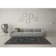 thumbnail image 3 of Ahgly Company Indoor Square Persian Light Blue Traditional Area Rugs, 7' Square, 3 of 4