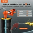 thumbnail image 2 of VEVOR Fuel Transfer Pump, 12V DC 20 GPM 1/4 HP, High Flow Cast Iron Gasoline Extractor Pump with Fuel Collection Box Design for Gasoline, Diesel, Kerosene, 2 of 9