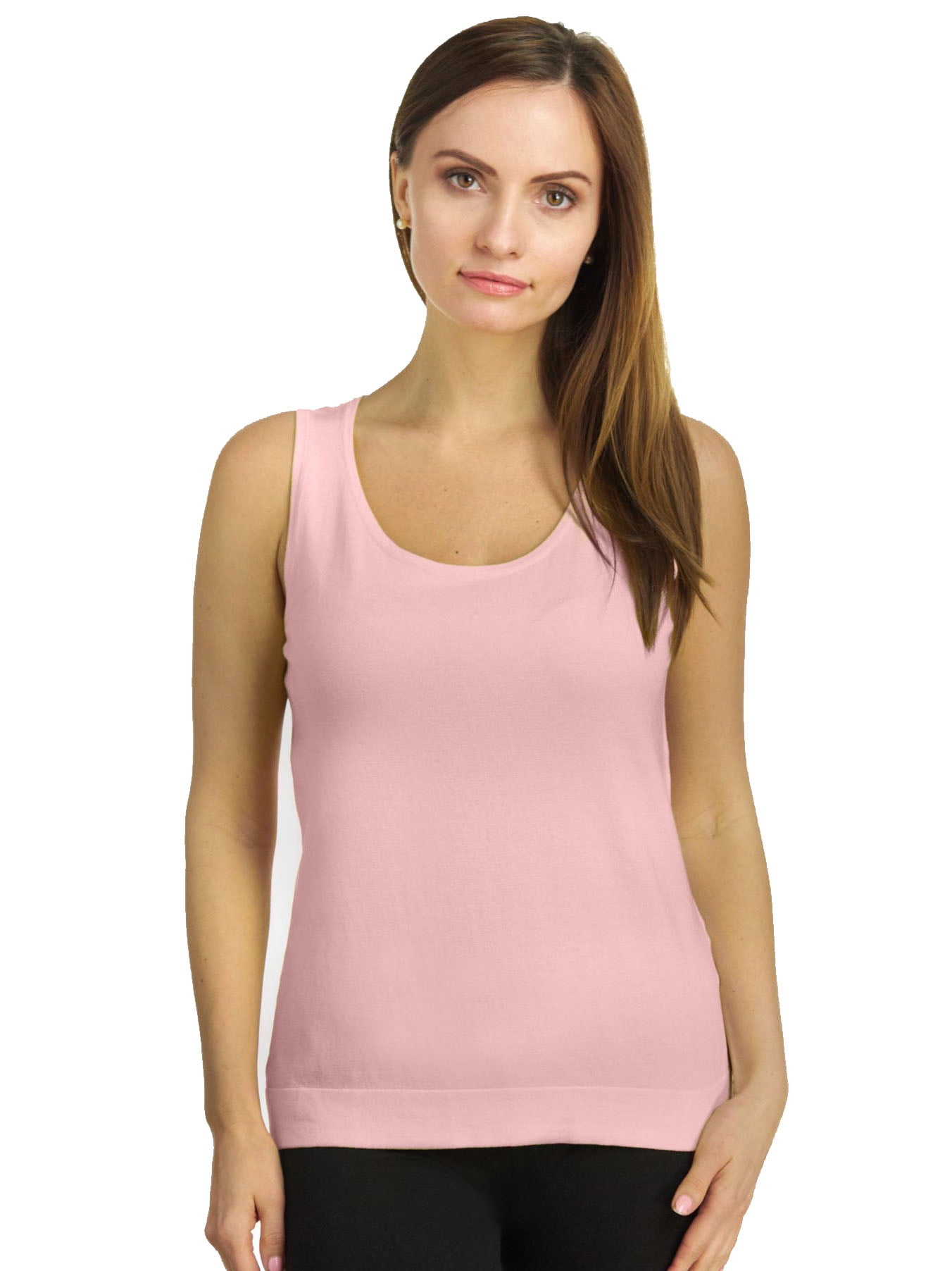 August Silk August Silk Women's Sleeveless Round Neck Silk Twin Shell