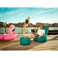 thumbnail image 3 of Gouchee Home Swing Brava Collection Polyester Upholstered Bean Bag Armless Lounge Chair, Turquoise, 3 of 3