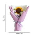 thumbnail image 3 of Handmade Crochet Sunflower Bouquet Elegant Gradient Yarn Flowers Romantic Faux Floral Arrangement For Wedding Home Decor, 3 of 6