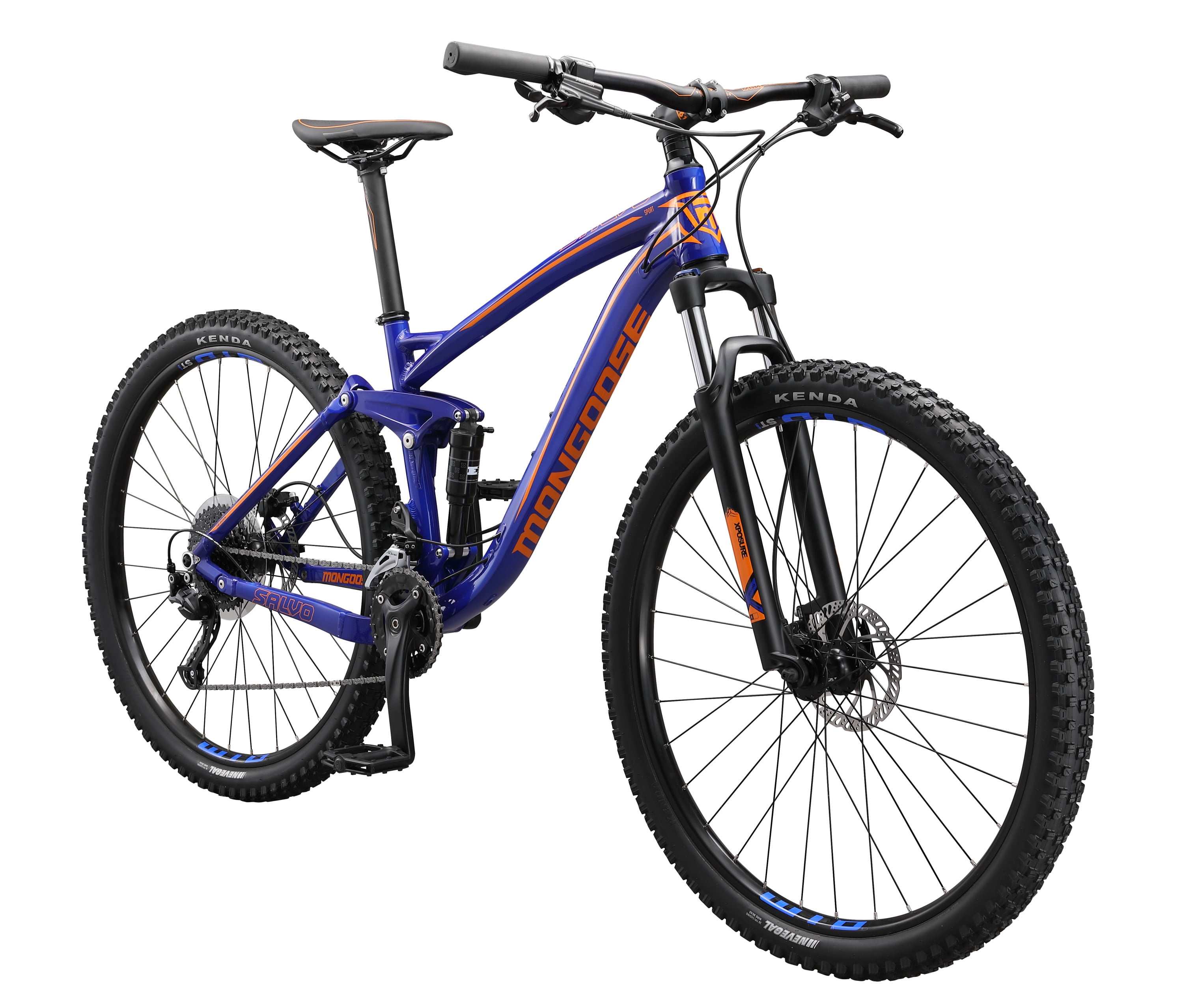 Mongoose Salvo 29 Small Sport Adult Unisex 29-in. Full Suspension Mountain Bike, Blue